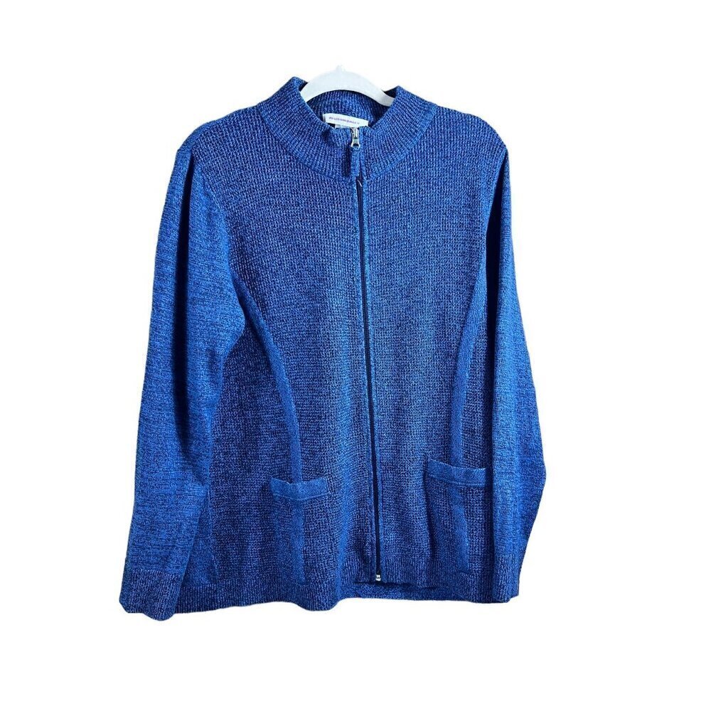 Allison Daley Women’s Blue Zipper Sweater